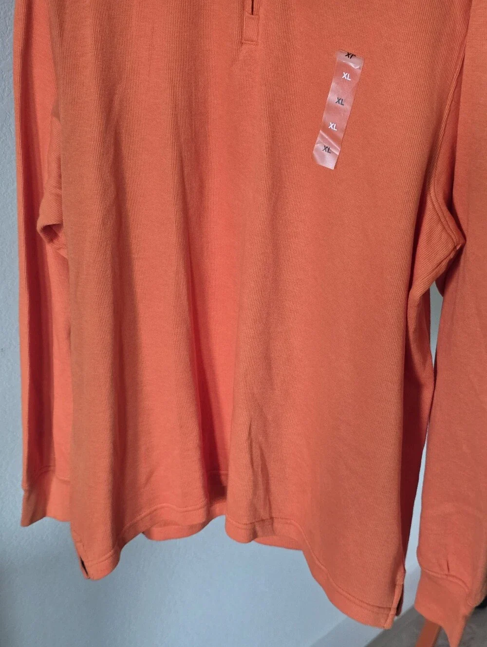 Club Room XL French Rib 1/4 Zip Pullover Sweater Roasted Pumpkin NWT Cotton Men